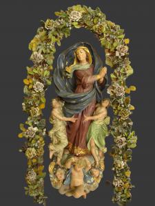 POLYCHROME WOODEN STATUE, 18th CENTURY